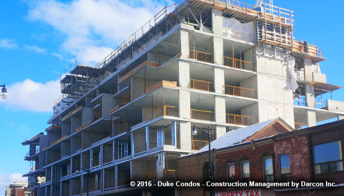 Duke Condos construction