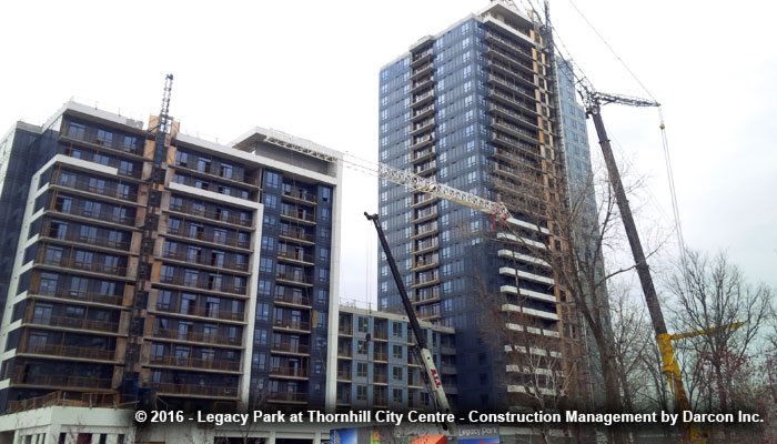 Legacy Park at Thornhill City Centre construction