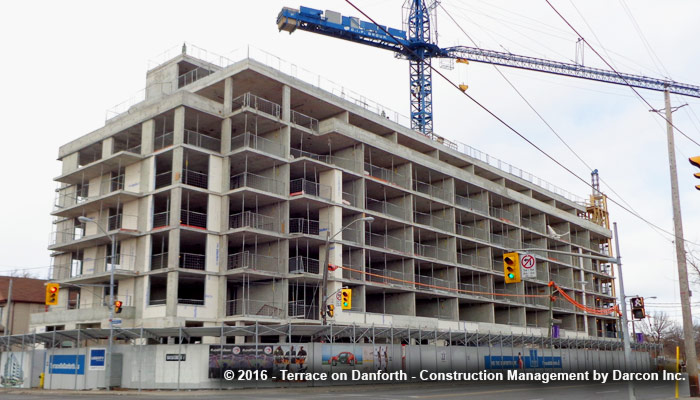 Terrace on Danforth construction