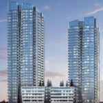 Promenade Park Towers Rendering Dusk View - By Liberty Development