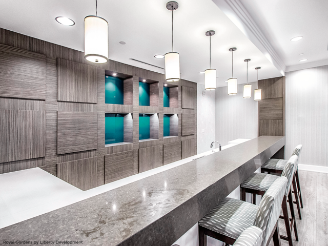 Royal Gardens - Interior - Party Room - Bar - Liberty Development