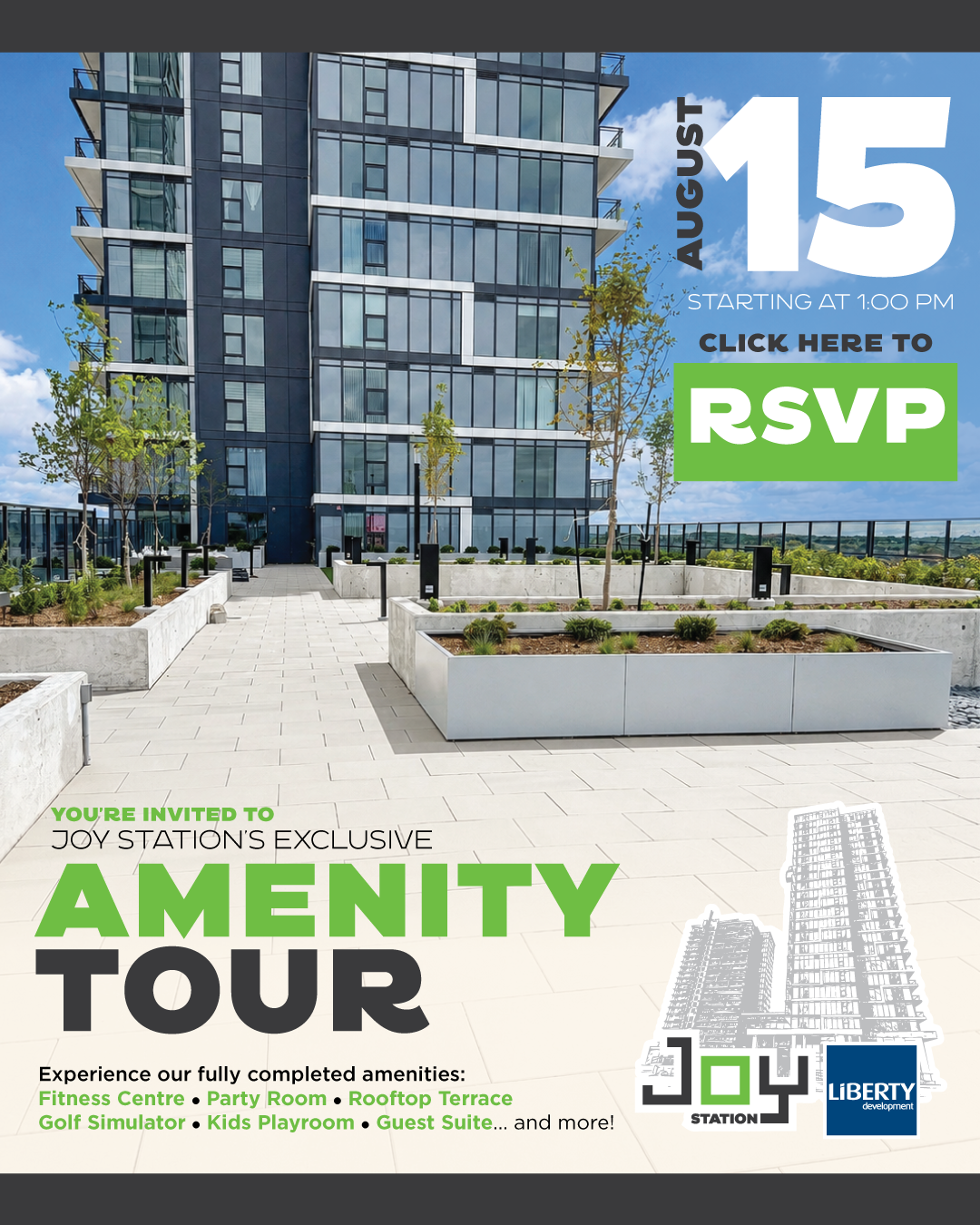 Joy Station Amenity Tour Event - August 15 at 1pm